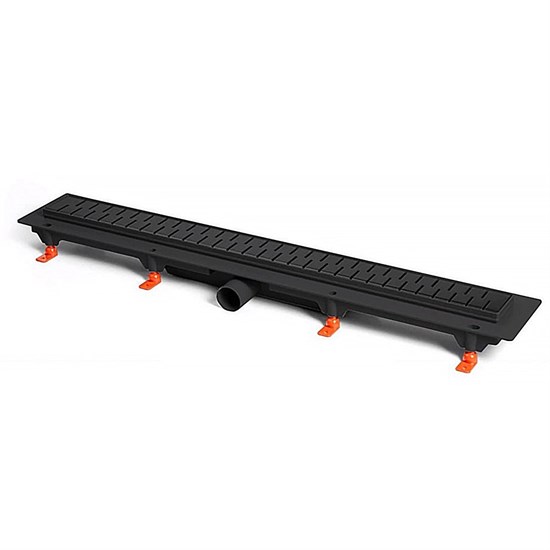 AZARIO Душевой лоток D50 Medium 850 мм, боковой слив, пластиковый, перфорированная решетка, черный (AZ-CH 850/50 MC) AZ-CH 850/50 MC - фото 360715