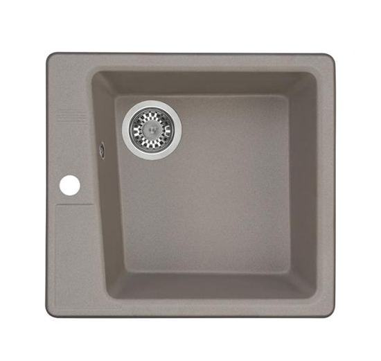 AQUATON Кухонная мойка Парма 510х470х175 мм., серый шелк (1A713032PM250) 1A713032PM250 - фото 363411