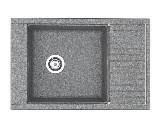 AQUATON Кухонная мойка Делия 78, серая (1A715132DE230) 1A715132DE230 - фото 363539