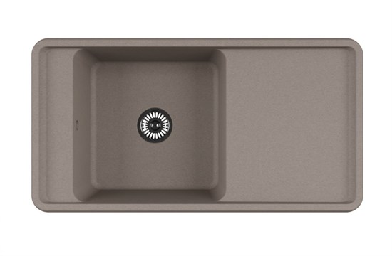 AQUATON Мойка для кухни Беллис 97 серый шёлк (1A725132BS250) 1A725132BS250 - фото 363775