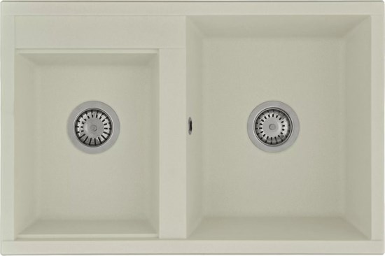 AQUATON Мойка для кухни Делия 78 DBL 2 чаши, жемчуг (1A723132DE240) 1A723132DE240 - фото 363832