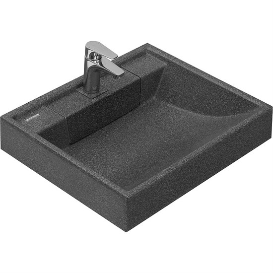 AQUATON Раковина Рейн 60 на стиральную машину, графит (1A72103KRW210) 1A72103KRW210 - фото 363847