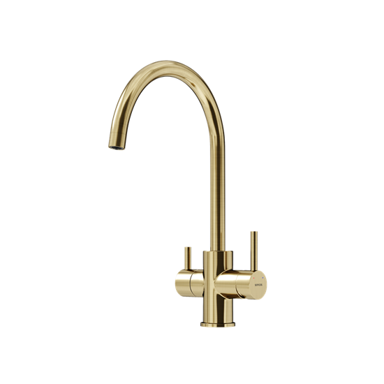 SANCOS Смеситель для кухни Taper с возможностью подключения фильтра для воды, цвет брашированное золото, арт. SC4012BG SC4012BG