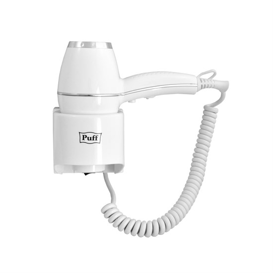 PUFF Фен для волос настенный "Puff-1800", снежнобелый, 1,8 кВт, 18х11х24,4 см 1405.004 - фото 366154