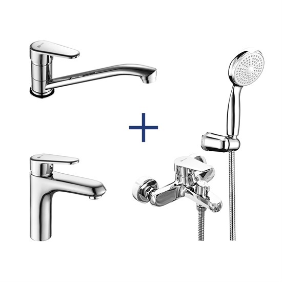 LEMARK Point Комплект смесителей "3 в 1" (LM0381C), хром LM0381C - фото 366263