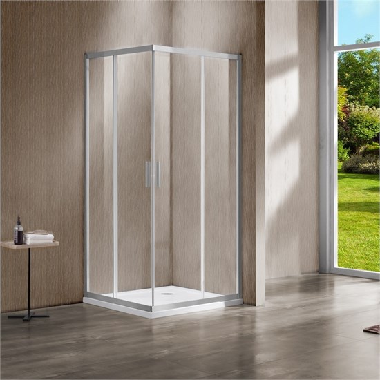 VINCEA Garda Душевой уголок прямоугольный размер 120x80 см, двери раздвижные, профиль - брашированный никель / стекло - прозрачное VSS-1G8012CLBN - фото 369426