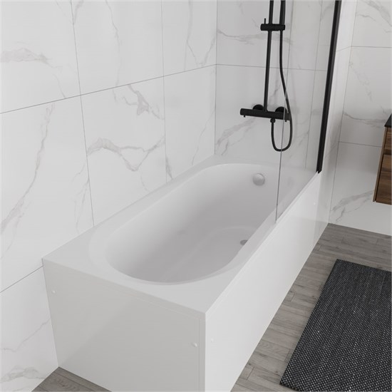 VINCEA Ванна акриловая VBT-2B150-LG с ножками 1500*700*480, пристенная, цвет белый VBT-2B150-LG - фото 371961