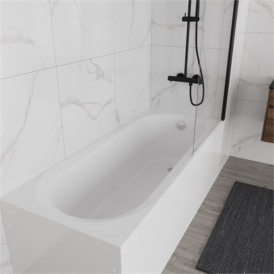 VINCEA Ванна акриловая VBT-2B170-FR с каркасом 1700*700*480, пристенная, цвет белый VBT-2B170-FR - фото 371988