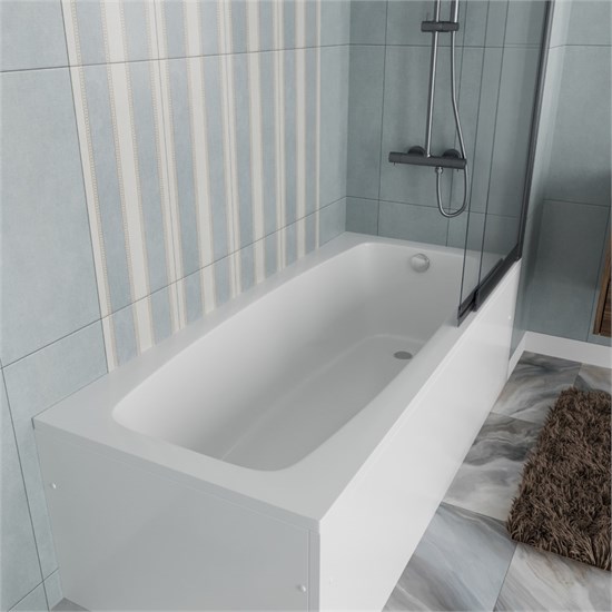 VINCEA Ванна акриловая VBT-2S170-FR с каркасом 1700*750*440, пристенная, цвет белый VBT-2S170-FR - фото 372051