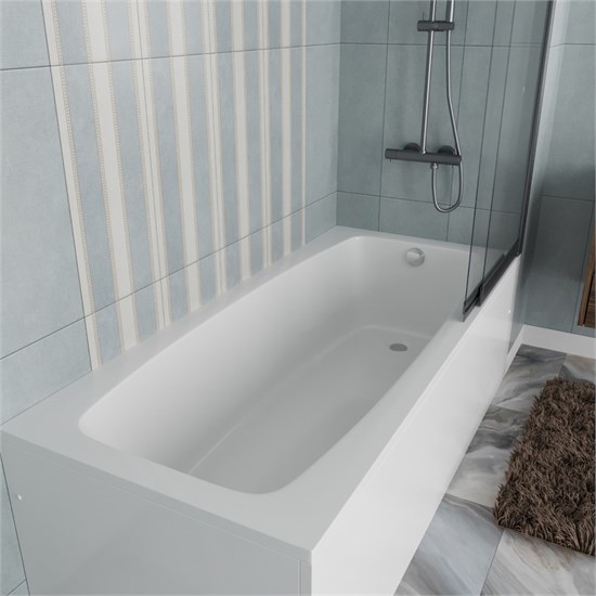 VINCEA Ванна акриловая VBT-2S180-FR с каркасом 1800*800*430, пристенная, цвет белый VBT-2S180-FR - фото 372060