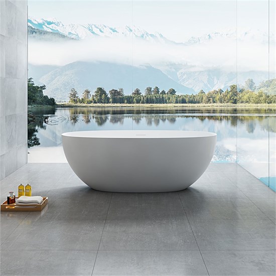 VINCEA Ванна Solid Surface VBT-6S01MW, 1700*750*550, белый мат., слив-перелив в комплекте VBT-6S01MW - фото 372069