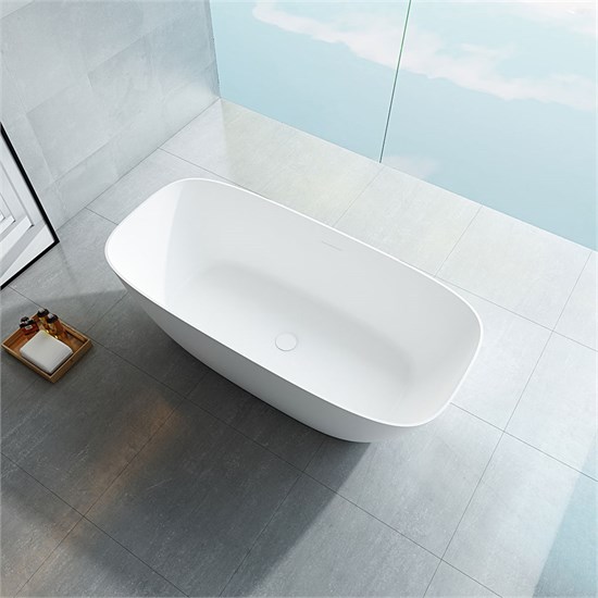 VINCEA Ванна Solid Surface VBT-6S02MW, 1700*720*550, белый мат., слив-перелив в комплекте VBT-6S02MW - фото 372075