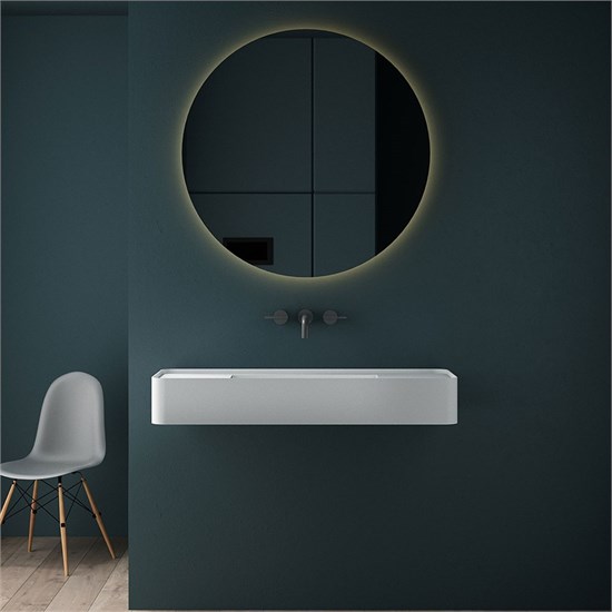 VINCEA Раковина из искусственного камня VWB-6S312MW, 1200*400*150, подвесная, цвет белый матовый VWB-6S312MW - фото 372177