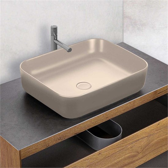 VINCEA Раковина керамическая VBS-105MC, 500*390*130, накладная, цвет капучино матовый VBS-105MC - фото 372232