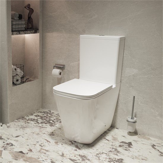 VINCEA Q-Line Унитаз-компакт Tornado Q-Line VT2-12T, цвет белый, ультратонкое сиденье soft-close, P-trap VT2-12T - фото 372379