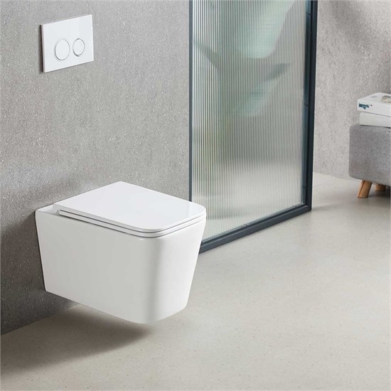 VINCEA Q-Line Унитаз подвесной Tornado Q-Line VT1-12T безободковый, цвет белый, ультратонкое soft-close сиденье VT1-12T - фото 372505