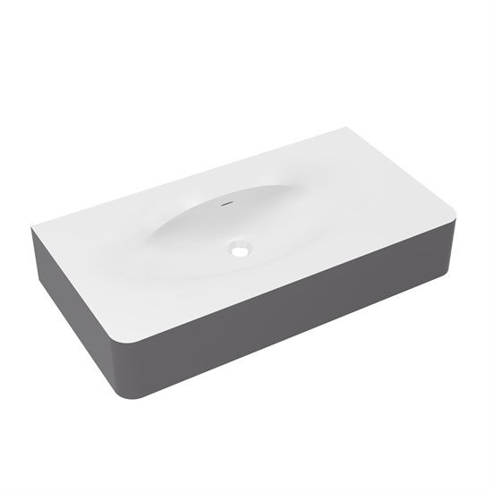 VINCEA Раковина Caprise VCB-4CA100MWG, Corian, цвет белый матовый + серый матовый VCB-4CA100MWG - фото 372710