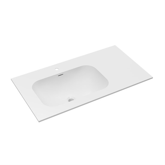 VINCEA Раковина Elise VCB-4EL100MW-L, Corian левая, цвет белый матовый VCB-4EL100MW-L - фото 372763