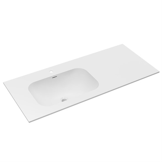 VINCEA Раковина Elise VCB-4EL120MW-L, Corian левая, цвет белый матовый VCB-4EL120MW-L - фото 372771