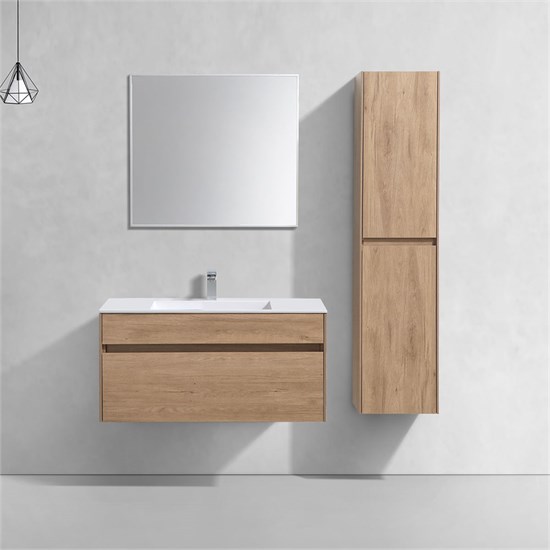 VINCEA База под раковину Chiara 1000 подвесная, 1 выкатной ящик soft-close, N.Oak VMC-2C100NO - фото 373142