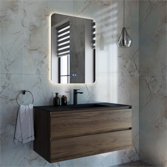 VINCEA База под раковину Luka 1000 подвесная, 2 выкатных ящика soft-close, C.Oak VMC-2L100CO - фото 373280