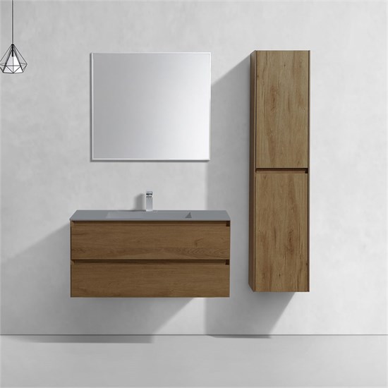 VINCEA База под раковину Luka 1000 подвесная, 2 выкатных ящика soft-close, T.Oak VMC-2L100TO - фото 373320