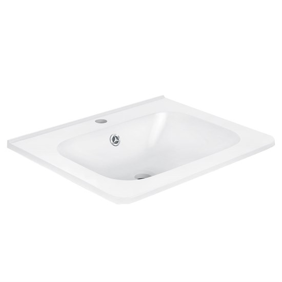 VINCEA Раковина VCB-2VP600W из искуственного камня, цвет белый VCB-2VP600W - фото 373490