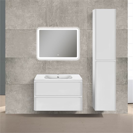 VINCEA База под раковину Vico 800 подвесная, 2 выкатных ящика soft close, G.White VMC-2V800GW - фото 373495
