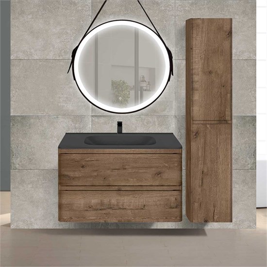 VINCEA База под раковину Vico 800 подвесная, 2 выкатных ящика soft close, V.Oak VMC-2V800VO - фото 373521