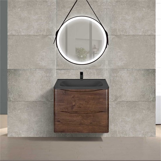 VINCEA База под раковину Paola 600 подвесная, 2 выкатных ящика soft close, R.Wood VMC-2P600RW - фото 373565