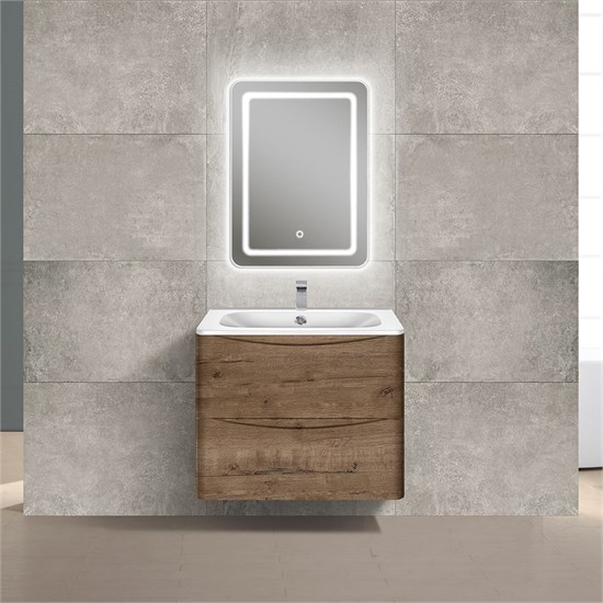 VINCEA База под раковину Paola 600 подвесная, 2 выкатных ящика soft close, Beton VMC-2P600BT - фото 373575