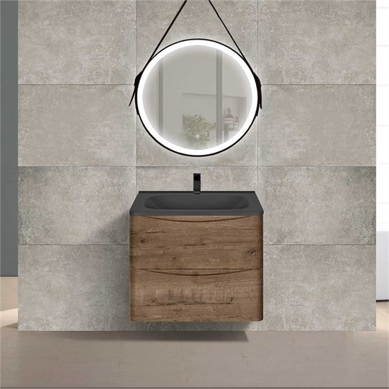 VINCEA База под раковину Paola 600 подвесная, 2 выкатных ящика soft close, V.Oak VMC-2P600VO - фото 373580