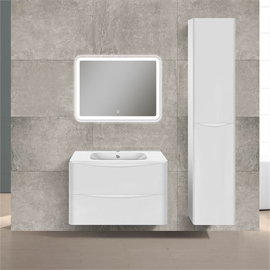VINCEA База под раковину Paola 800 подвесная, 2 выкатных ящика soft close, G.White VMC-2P800GW - фото 373590