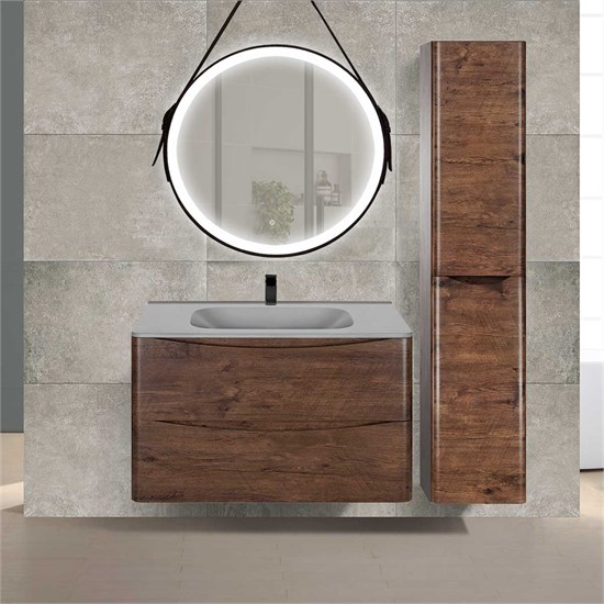 VINCEA База под раковину Paola 800 подвесная, 2 выкатных ящика soft close, R.Wood VMC-2P800RW - фото 373594