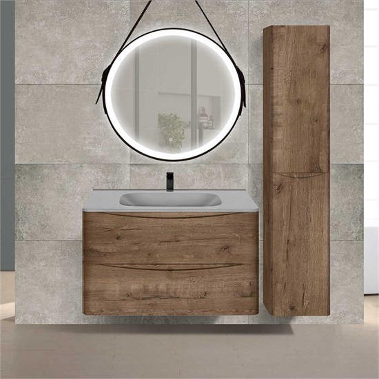VINCEA База под раковину Paola 800 подвесная, 2 выкатных ящика soft close, V.Oak VMC-2P800VO - фото 373608
