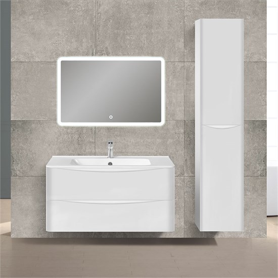 VINCEA База под раковину Paola 1000 подвесная, 2 выкатных ящика soft close, G.White VMC-2P100GW - фото 373619