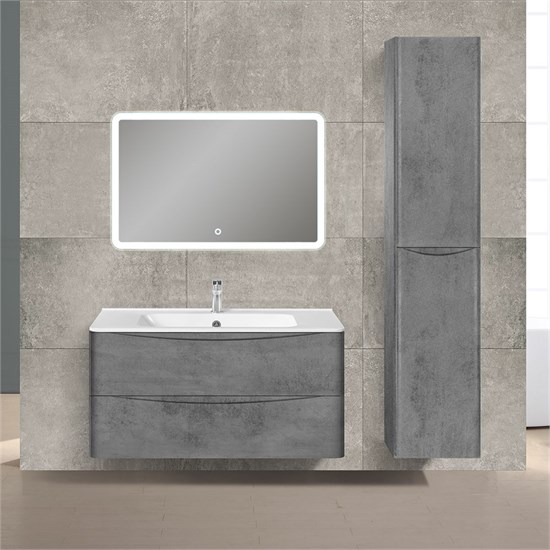 VINCEA База под раковину Paola 1000 подвесная, 2 выкатных ящика soft close, Beton VMC-2P100BT - фото 373629