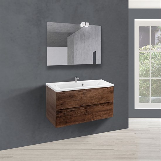 VINCEA База под раковину Mia 900 подвесная, 2 выкатных ящика soft close, R.Wood VMC-2MA900RW - фото 373919
