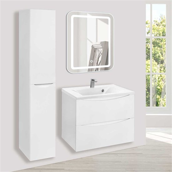 VINCEA База под раковину Mia 650 подвесная, 2 выкатных ящика soft close, G.White VMC-2MA650GW - фото 373972