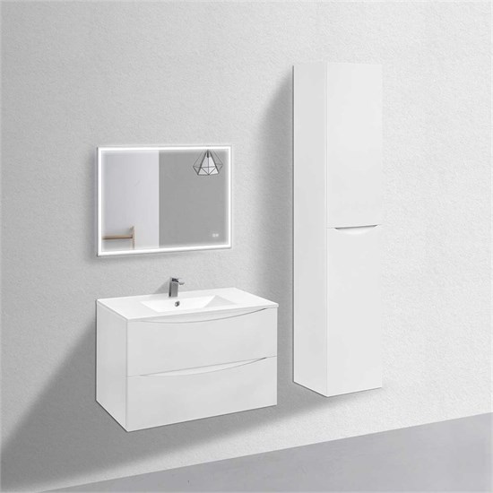 VINCEA База под керамическую раковину Mia 900 подвесная, 2 выкатных ящика soft close, G.White VMC-2MC900GW - фото 374044