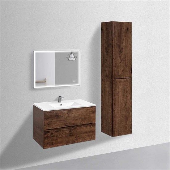 VINCEA База под керамическую раковину Mia 900 подвесная, 2 выкатных ящика soft close, R.Wood VMC-2MC900RW - фото 374048