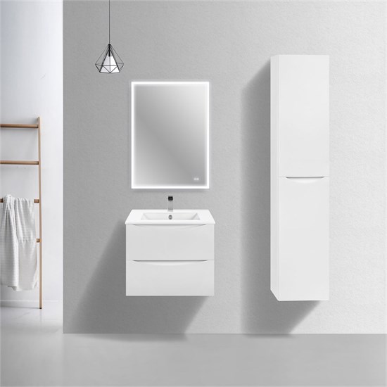VINCEA База под керамическую раковину Mia Slim 600 подвесная, 2 выкатных ящика soft close, G.White VMC-2MC600S1GW - фото 374061