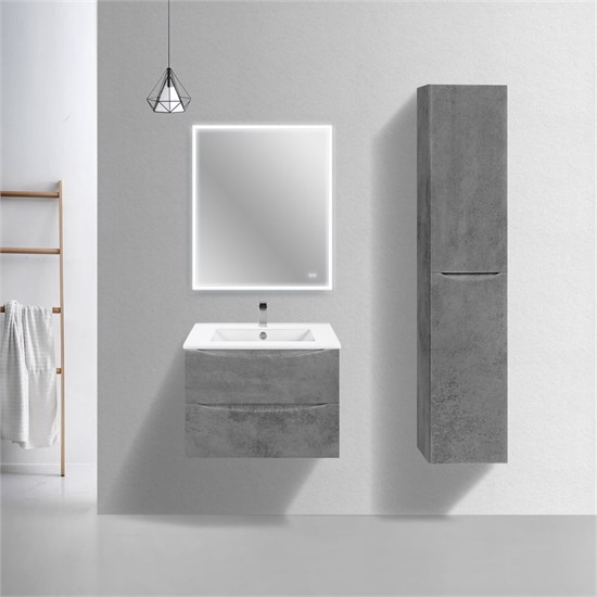 VINCEA База под керамическую раковину Mia Slim 700 подвесная, 2 выкатных ящика soft close, Beton VMC-2MC700S1BT - фото 374072