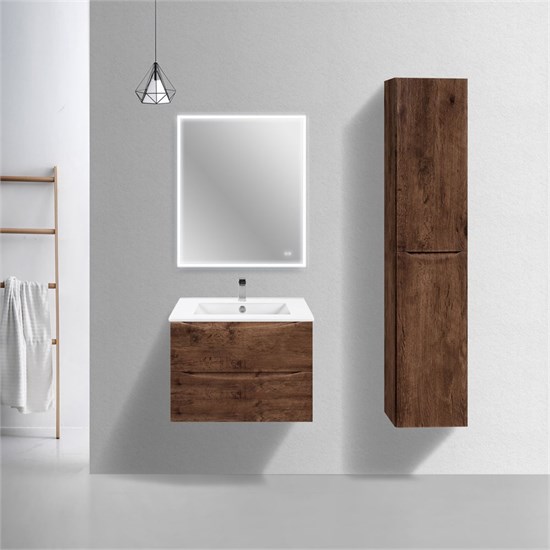 VINCEA База под керамическую раковину Mia Slim 700 подвесная, 2 выкатных ящика soft close, R.Wood VMC-2MC700S1RW - фото 374078