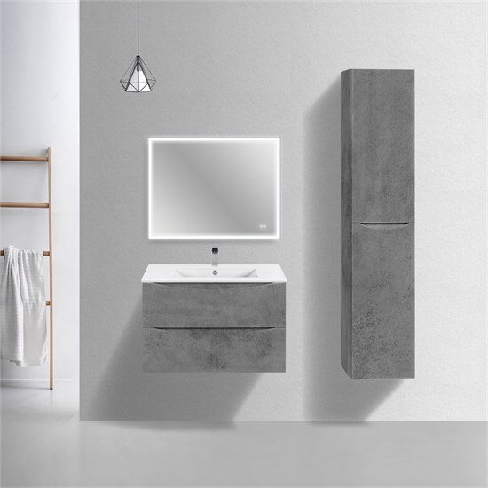 VINCEA База под керамическую раковину Mia Slim 800 подвесная, 2 выкатных ящика soft close, Beton VMC-2MC800S1BT - фото 374086