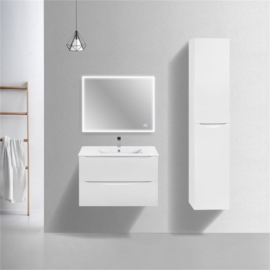 VINCEA База под керамическую раковину Mia Slim 800 подвесная, 2 выкатных ящика soft close, G.White VMC-2MC800S1GW - фото 374089
