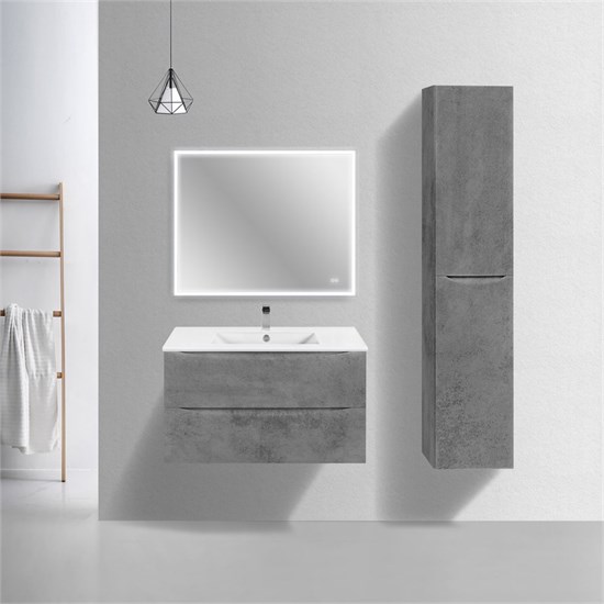 VINCEA База под керамическую раковину Mia Slim 900 подвесная, 2 выкатных ящика soft close, Beton VMC-2MC900S1BT - фото 374099