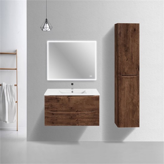 VINCEA База под керамическую раковину Mia Slim 900 подвесная, 2 выкатных ящика soft close, R.Wood VMC-2MC900S1RW - фото 374105