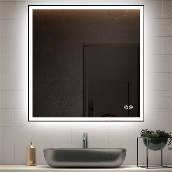 VINCEA Зеркало LED VLM-3VN8008-2 800х800 c сенсорным выключателем и диммером, антизапотевание VLM-3VN8008-2 - фото 374299