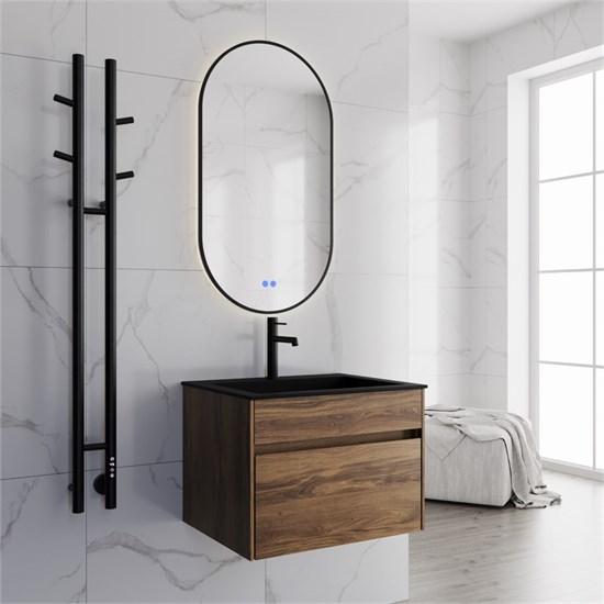 VINCEA Полотенцесушитель электрический VTD-1D2BE 25х130, черный, таймер VTD-1D2BE - фото 374814